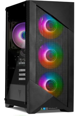 YEYIAN Gaming PC EdgeESP | Intel i5-14400F 10 core (4,7 GHz OC) | NVIDIA RTX 5060 8 GB GDDR7 | 32 GB DDR5 6000 MHz | SSD NVMe Gen4 1 TB | Windows 11 Pro