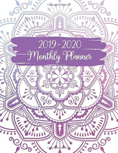 2019-2020 Monthly Planner: Purse Size Organizer | September 2019 - December 2020 | Two-Page Calendar View Spreads by Month | Contact List | Purple Mandala