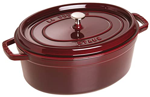 STAUB Casseruola/Cocotte in ghisa, Ovale 33 cm, 6,7 litri, Granata