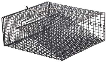 Frabill Flat-Bottom Crawfish Trap | Low-Profile Square Trap Specifically Designed for Crawfish