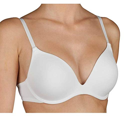 Selene, Sujetador para Mujer con Aros de Silicona y Copas Push-Up, Escote en V de Microfibra Suave, Colección Adelaida