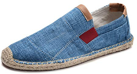 FRAUIT Espadrillas Classiche in Tela Mocassini Uomo Eleganti Estivi Pantofole Ragazzo Chiuse Estive Scarpe Uomini Estive Senza Lacci Loafers Men Scarpe Antinfortunistica Estive Leggere Traspirante