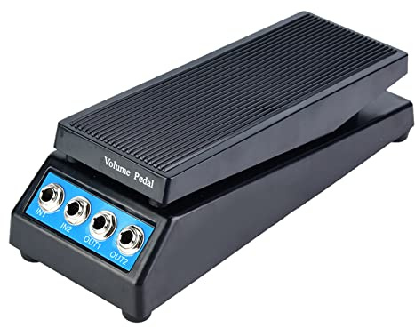 Alomejor Pedal de Volumen de Guitarra DF1511a Pedal de Volumen Estéreo de Guitarra DJ con Perilla de Ajuste de Amplitud