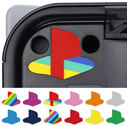 PlayVital Custom Vinyl Decal Skins for ps5 Console, Logo Underlay Sticker for ps5 9 Colors & 3 Classic Retro Styles