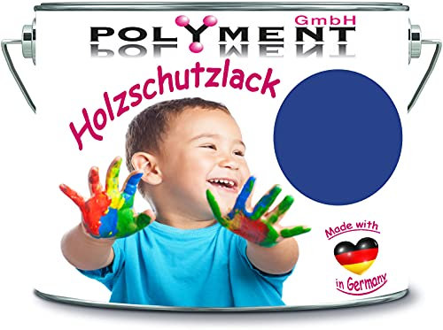 5 Liter Holzschutzlack Holzlack Holzlasur wetterbeständiger Langzeitschutz Wetterschutzfarbe Holzschutzfarbe (RAL 5005 Signalblau)