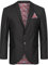 Indumentum Herren Sakko Blazer Sportlich Jacke Jackett Slim Fit Herrensakko Übergangsjacke Herrenblazer Anzugjacke Paisleymuster IJS-103 Schwarz XL