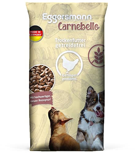 Eggersmann Carnebello - 12,5 kg Hundefutter trocken Geflügel - Getreidefreies Hunde Trockenfutter für ernährungssensible Hunde - Trockenfutter für Hunde