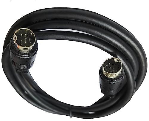Traovien S-Video Mini-DIN 9-Pin Male to Male Audio Cable for TV Receiver Monitor Projector Audio and Video Receiver etc (Mini 9Pin Male to Male 6.6Ft/2m)
