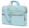 MOSISO Laptop Bag 16 inch, Briefcase for Women&Men, 15-15.6 inch Laptop Case Square Quilted Computer Messenger Bag Office Travel Business with 3 Pockets&Strap, Ice Blue