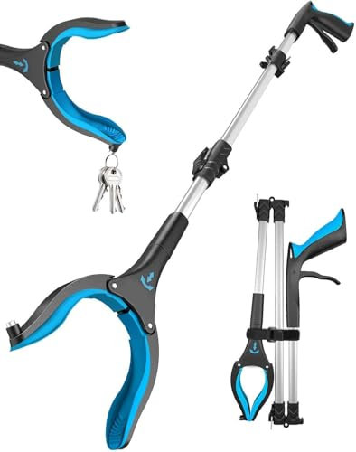 Neuytiky Greifzange für Senioren, 95 cm - Greifhilfe mit Magnet, Aluminium-Grabber for Rubbish, drehbarem Greifkopf, rutschfestem Griff, ideal für Haushalt, Garten, Müllsammeln & Pflege
