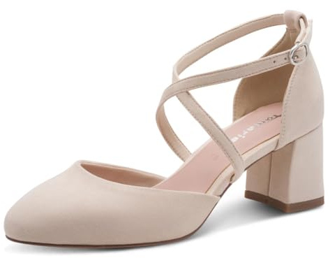 Tamaris Décolleté da donna con tacco a blocco beige 37 EU