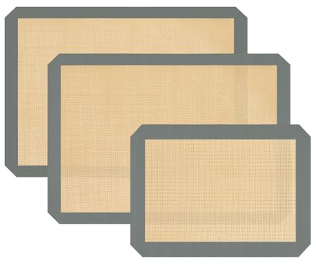 Silicone Baking Mat, Silicone Mats for Baking, Non Stick & Reusable Baking Sheet for Pastry, Cookies, Bread