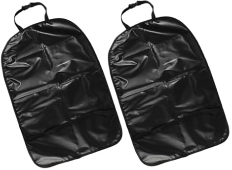 WEKADRIN Protezione per Schienale Sedile Auto Oxford Nero, Design Anti-calcio, 2 Pezzi per Bambini, Accessorio per Sedili Posteriori Veicolo
