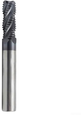 Fresa per sgrossatura in carburo solido, rivestimento AlTiN a 4 scanalature per taglio ad alte prestazioni (HPC), compatibile con CNC e fresatura manuale Machi (10 mm)