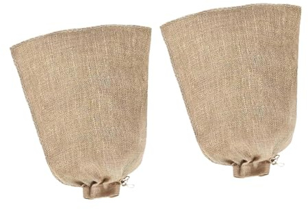 MFMEXUL Lot de 2 sacs en toile de jute pour couverture, idéal pour l'hiver, résistant au froid et respirant pour organiser, 100 x 120 cm