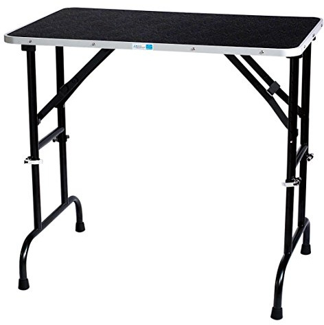 Master Equipment Adjustable Height Grooming Table, 36 by 24-Inch, Chrome,Black