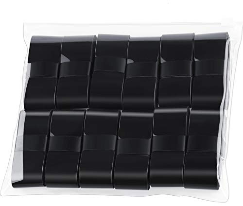 12 Pieces Tennis Racket Badminton Racket Grip Tape Overgrips for Anti-slip and Sweat Absorbent Grip (Black, 12 Pieces)