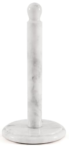 Radicaln Marble Paper Towel Holder White Kitchen Towels Rack Handmade Paper Roll Holder with Stand - Wrapping Paper Holder Towel - Hand Towel Rack Holder