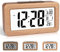 DTKID Wecker Digital aus Holz, mit Datum, Temperatur, Digitaler Wecker mit Schlummerfunktion, Automatischem Lichtsensor, Batteriebetrieben(Batterie Nicht Enthalten)