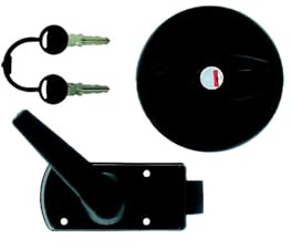 Zadi - Serrure ronde plastique pour véhicules de loisirs ZADI Coloris - Noir