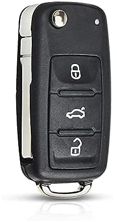 Ersatz-Klapp-Autoschlüsselgehäuse Funkschlüssel Schlüssel für VW Golf Mk6 T1guan Polo Passat CC SEAT Skoda Octavia 3Taste