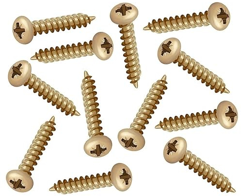 TERF® 4.5mm X 30mm (No. 9 X 1.18) Pozi Drive Pan Head Steel Screws 4.5mm X 30mm Zinc Yellow Self Drilling Self Tapping Wood Screw Chipboard and Multi Purpose Screw - Pack of 50