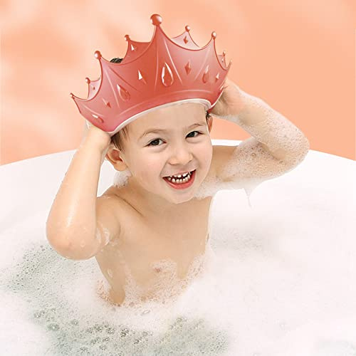 Romon Gorro Ducha Niños, Ajustable Visera Baño Protección Cabello, Protege Ojos y Orejas (Amarillo)