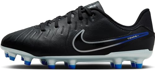 Nike Football Soccer Shoe Jr Legend 10 Academy FG/MG, Black/Chrome-Hyper Royal, DV4348-040, 37.5 EU (5Y US)