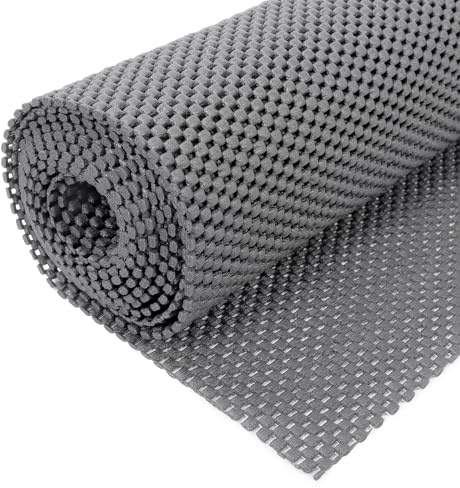 Multipurpose Non Slip Mat, 50x200 cm Anti Slip Rug Underlay Non Slip Matting Roll Anti Slip Rug Gripper Roll Pad Cuttable Carpet Underlay Drawer Liners Waterproof Floor Mat for Home Office Cars(Grey)