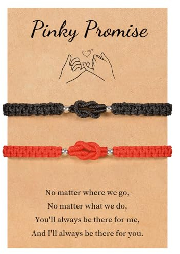 VU100 Regalo di Coppia Bracciali di Coppia per Lui e Lei - Bracciale Protezione Fortunata Cabala - Regalo di Compleanno per Uomo, Donna, Famiglia e Amici