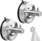 GLORHA 2 Pcs Suction Hooks Vacuum Suction Cup Hooks Suction Stainless Steel Towel Hook Waterproof and Rust Proof Hooks for Shower Room Kitchen Bathroom No Need for Drilling