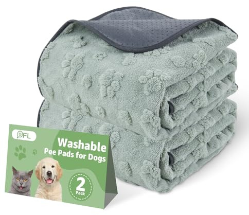 PICK FOR LIFE Reusable Dog Training Pads, 2 Pack Washable Puppy Pads, Super Absorbent Waterproof Dog Mat Pee Pads, Fast Drying Training Pads for Home, Car, Travel - 79 x 92 cm