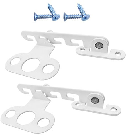 GisWell 2er Set Fensterfeststeller,mit 4 Schrauben, Fenster Kippschutz, Fenster Öffnungsbegrenzer, für Nach Innen Öffnende Kunststoff-Stahlfenster, Rostfrei, Korrosionsbeständig(Weiß)