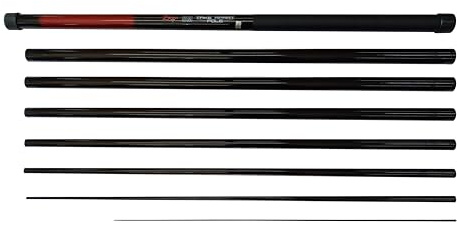 ZWIM Canne à pêche 8 m TKE APART légère, durable et flexible - Construction en fibre de verre - Sections télescopiques supérieures (8 sections) [12-20T800]