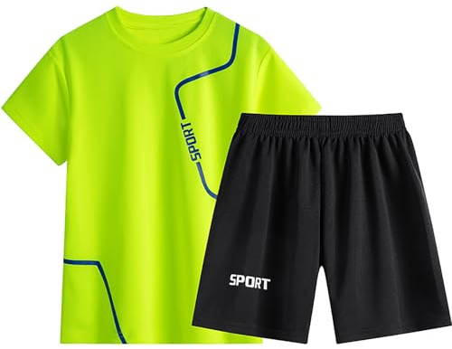 2 Piezas Traje Deportivo para Niños,Conjunto Niño Cuadros Camisa de Manga Corta 2Pcs Conjuntos Ropa y Pantalones Cortos Conjunto verano Niños 1-6 Años