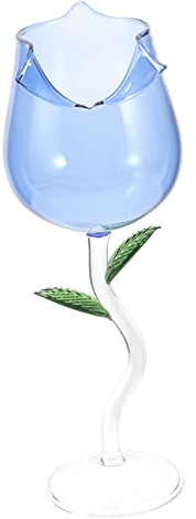 LABRIMP Copa De Vino Estampado De Flores Elegante Obsequio Para Mujer Copas De Forma De Flor Transparente Tipo Cáliz Para Celebraciones