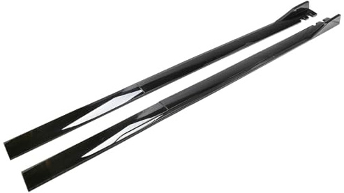 LLL6zzzK Auto Minigonne Laterali per Nissan Micra (K14) 2017 2018 2019 2020 2021 2022 2023,Auto AntiGraffio Anti Collisione Pedane Laterali Estensioni Protezione Accessori,A-Gloss Black-Black