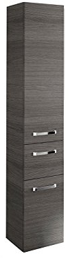Hochschrank Seitenschrank Beistellschrank Badschrank Schrank Badmöbel Akron I Graphit-Struktur