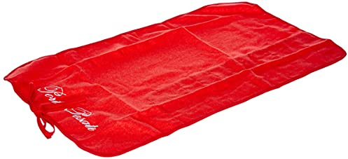 MAGIE DI CASA Porta Posate in Panno cm.35x62 Ricamato - per 12 Posate - imbustato a 1 - Made in Italy (Rosso)