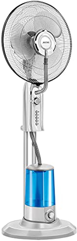 MPM MWP-20 Ventilador de Pie con Nebulizador de Agua, Función Humidificación, Ventilador con Agua 3 Velocidades, Temporizador 60 Minutos, Flujo de Aire 60 m3 / min, Diámetro 3 Aspas 33 cm, 75W