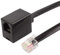 CABLEPELADO Western RJ11 Modulare Telefonverlängerung 6P4C für Fax Modem Router DSL VDSL ISDN Internet - Kabel 6 Meter schwarz