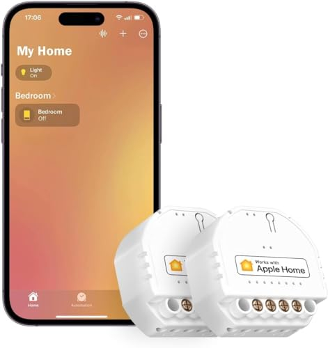 Meross Smart Light Switch Module, DIY Wall Switch Module, Wireless Relay Smart Switch works with Apple HomeKit, Alexa, Google, Remote and Voice Control, No Hub Required, 2.4GHz, 10A, 2 Pack