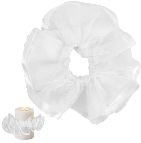 TaleMoon Attrape-Gouttes Bougie de Communion，Arrêt-Gouttes/arrêt-Gouttes avec Bord，Arrêt-Gouttes de Bougie Blanc，Arrêt-Gouttes pour Bougies de 3-5 cm de diamètre