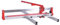 ROJOO Coupe-carreaux manuel en céramique avec guide coulissant, base en aluminium robuste, échelle de mesure réglable, rouge et argent R2823T80 800 mm