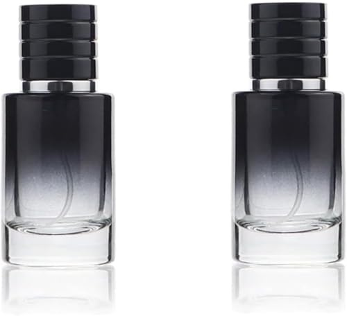 Yjemle 2Pcs Black 30ml Perfume Atomizer High-Grade Glass Spray Refillable Small Bottle Portable Travel Cosmetics Outdoor Dispensing Mini Spray Bottle,Refillable Containers Accessories