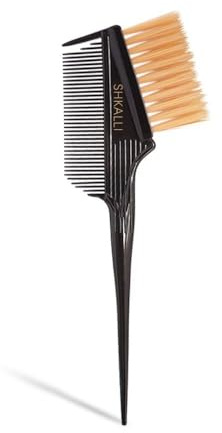 Haarfärbepinsel, Haarfärbepinsel, Tönungswerkzeug, Haarfärbemittel, Applikator für Damen, Salon, Zuhause, DIY Färben (S, Schwarz und Orange)