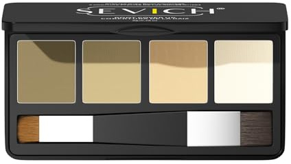 Sevich Poudre de racine des cheveux - 4 couleurs - Imperméable, pour cheveux fins, racines grises, zones lumineuses, finition naturelle pour femmes et hommes - Avec pinceau double face - Série blonde