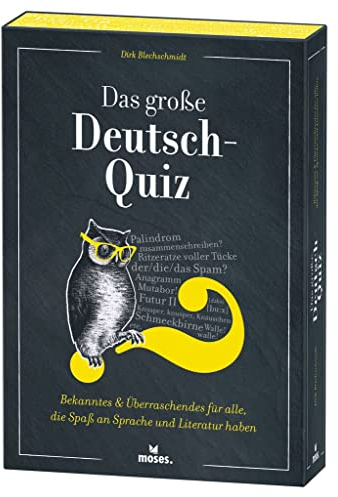 moses. Das große Deutsch-Quiz | Bekanntes und Überraschendes für alle, die Spaß an Sprache und Literatur haben | Quizfragen und Rätsel auf 75 Karten von Dirk Blechschmidt