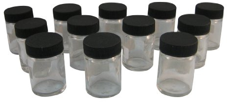Badger Air-Brush Co. 50-0052B 3/4-Ounce Jar and Cover, Box of 12,Black
