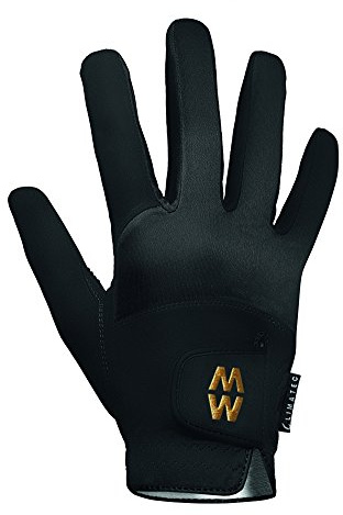 Macwet Men's & Women's 1 Pair Short Climatec Sports Gloves 9.5 Black